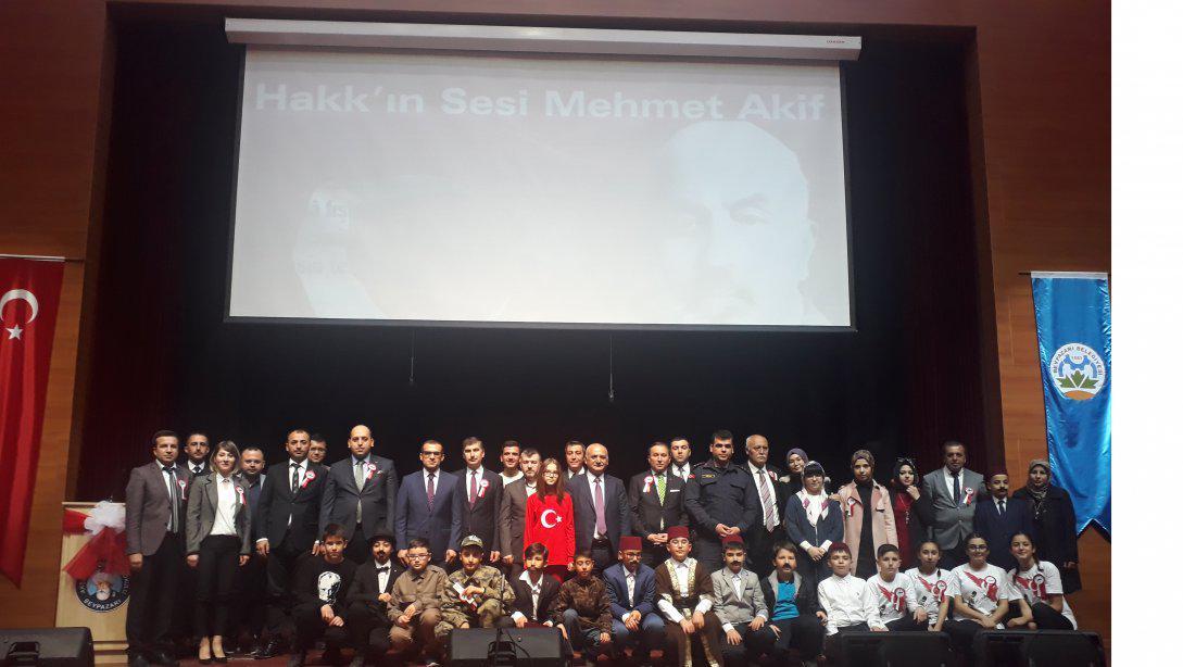 İlçemizde 12 Mart İstiklal Marşının Kabulü ve Mehmet Akif Ersoyu Anma Günü Nedeniyle Program Düzenlendi