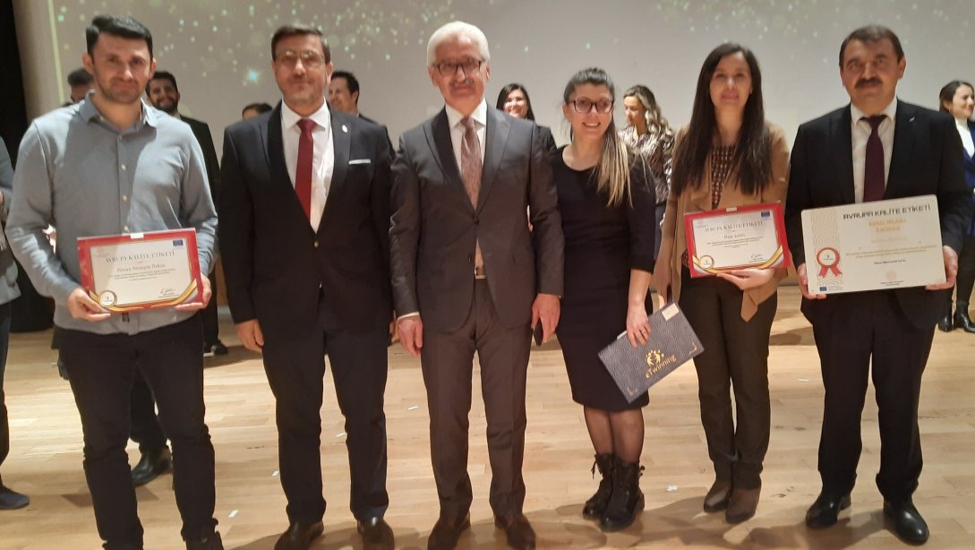 İlçe Milli Eğitim Müdürümüz ve Öğretmenlerimiz e-Twinning Ankara Kalite Ödülleri Törenine Katıldı